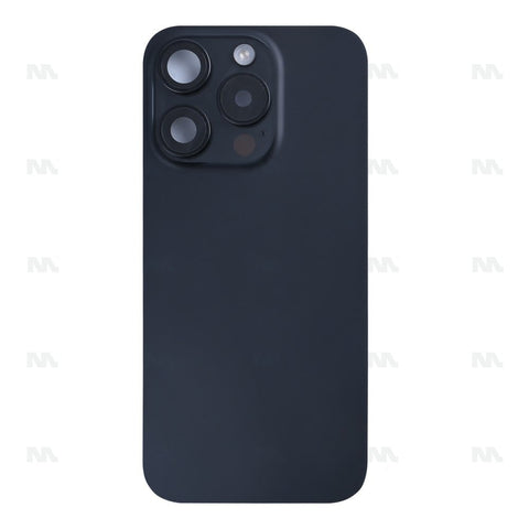 Vitre Arrière avec NFC, cadre de caméra agrandi pour Apple iPhone 15 Pro - Titane noir reconditionné
