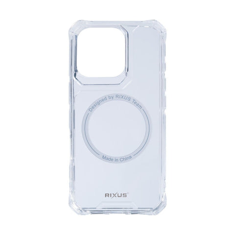 Étui antichoc Rixus Armor-X avec MagSafe pour Apple iPhone 16 Pro Max transparent