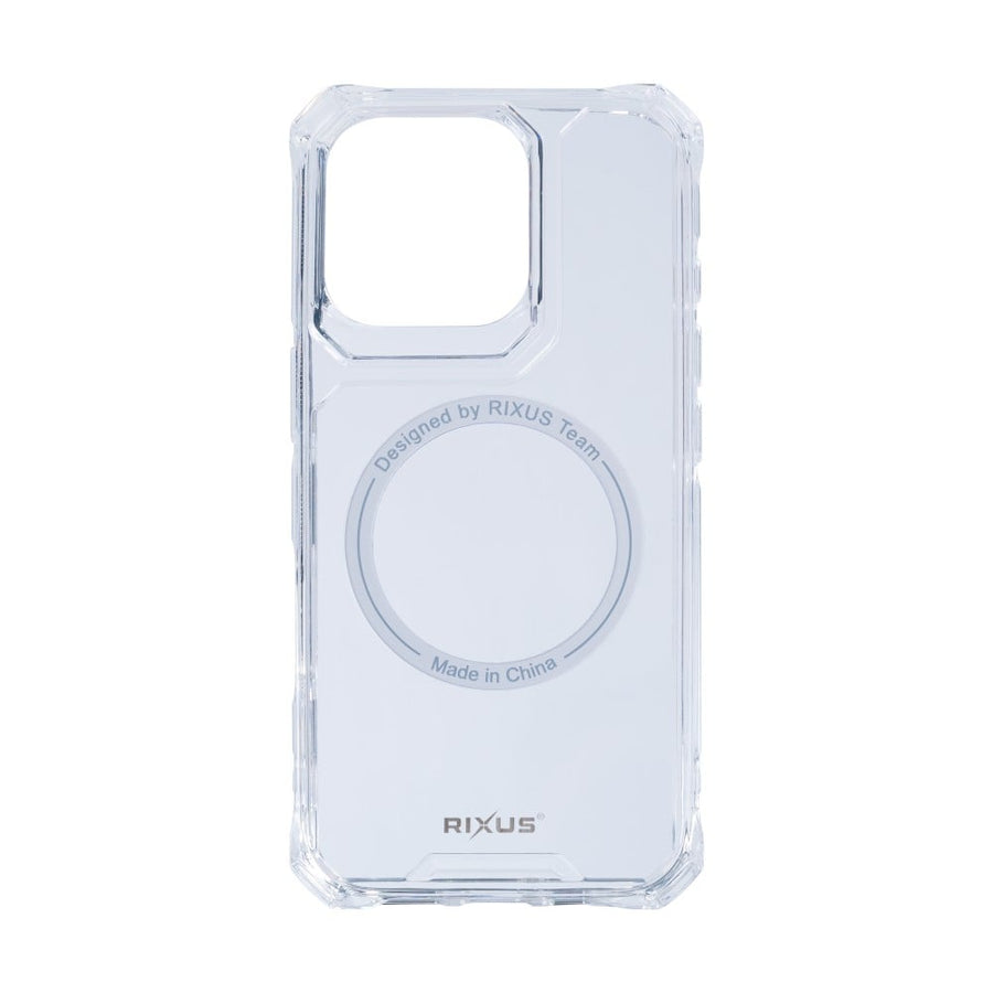 Étui antichoc Rixus Armor-X avec MagSafe pour Apple iPhone 16 Pro Max transparent