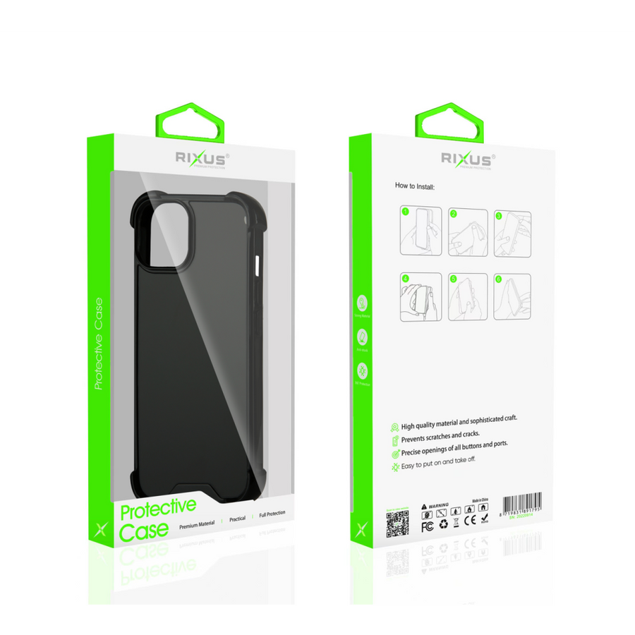 Étui anti-éclatement Rixus pour Apple iPhone 14 Plus noir