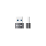 Adaptateur OTG USB-A vers USB-C Rixus RXOTG01 gris sidéral (lot de 2)