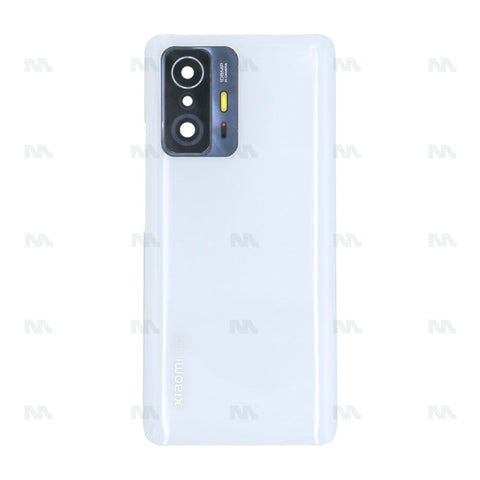 Vitre arrière pour Xiaomi Mi 11T avec objectif, blanc clair de lune, OEM