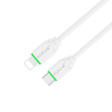 Câble USB-C vers Lightning à chargement rapide Rixus RXUC18L blanc