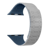 Bracelet magnétique en silicone Rixus pour Apple Watch 38 mm, 40 mm, 41 mm, gris nuage et bleu