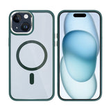 Étui Rixus Classic 04 avec MagSafe pour Apple iPhone 15 vert foncé