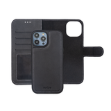 Portefeuille magnétique amovible Rixus Duo pour Apple iPhone 12, 12 Pro Noir