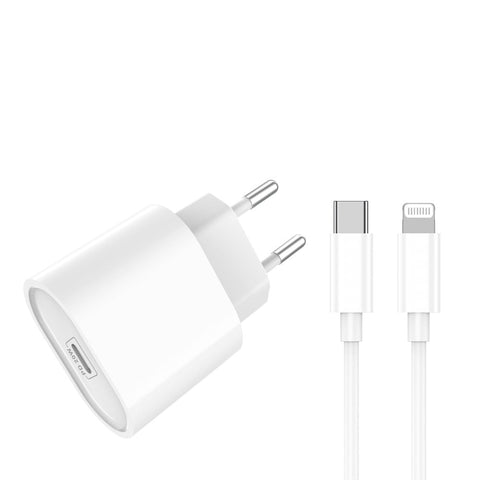 Adaptateur secteur CH2123 Câble USB-C vers Lightning 100 cm 20 W blanc