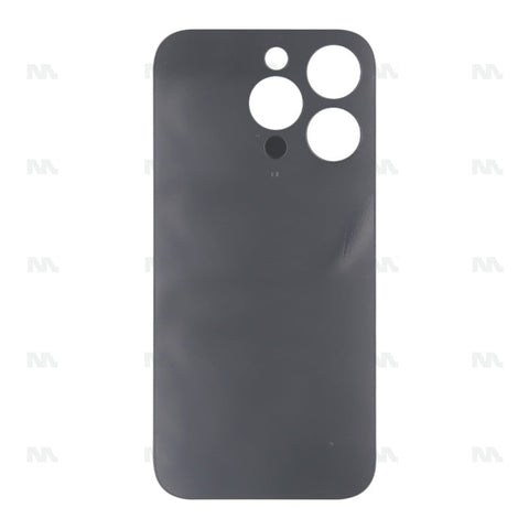 Vitre Arrière sans NFC pour Apple iPhone 14 Pro, espace agrandi pour le bloc complet de l'appareil photo - Noir - Compatible