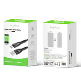 Câble de recharge Rixus RXUC39AC USB-A vers USB-C tressé en nylon 3 m noir