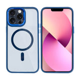 Étui Rixus Classic 04 avec MagSafe pour Apple iPhone 12 Pro Max bleu foncé