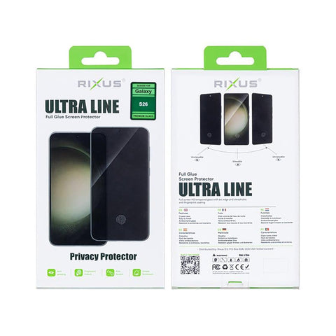 Verre trempé Rixus Privacy Ultra Line pour Samsung Galaxy S26