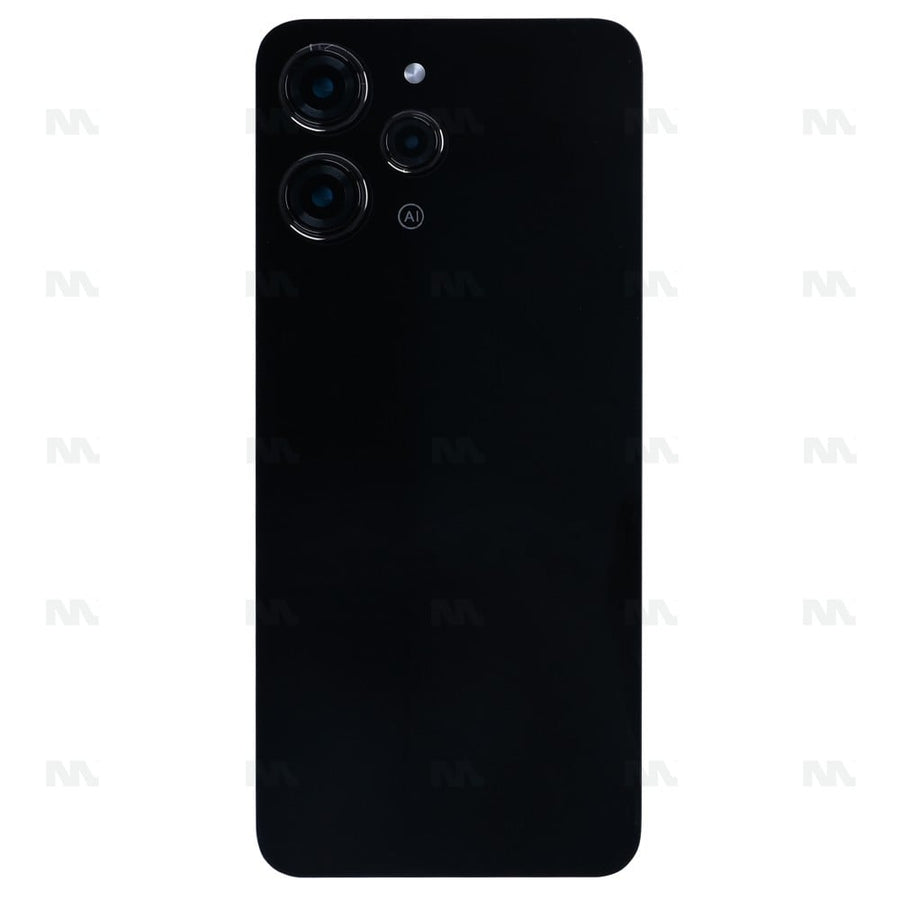 Vitre arrière pour Xiaomi Redmi 12 4G avec objectif, noir nuit, OEM