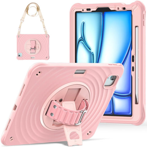 Étui antichoc Rixus RXTC08 pour Apple iPad 7, 8, 9 10,2 pouces (2019, 2020, 2021) Rose cerisier