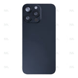 Vitre Arrière avec NFC pour Apple iPhone 15 Pro Max, cadre d'appareil photo agrandi Titane noir reconditionné