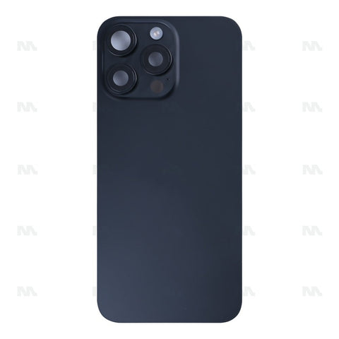 Vitre Arrière avec NFC pour Apple iPhone 15 Pro Max, cadre d'appareil photo agrandi Titane noir reconditionné