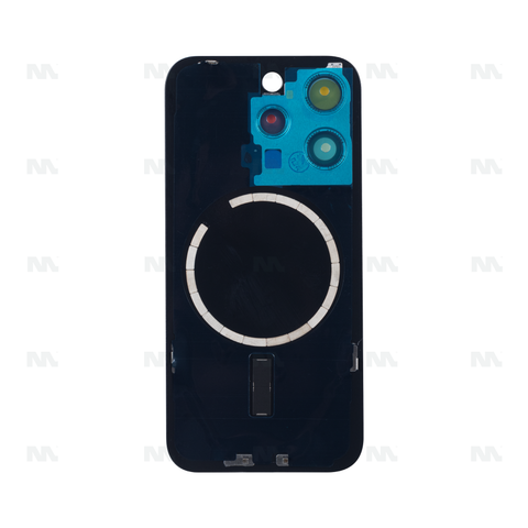 Vitre Arrière sans NFC, cadre d'appareil photo agrandi Titane blanc Compatible pour Apple iPhone 15 Pro