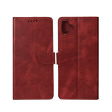 Bibliothèque Rixus pour Samsung Galaxy A04e rouge foncé