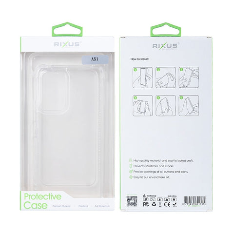 Étui anti-éclatement Rixus pour Samsung Galaxy A51 transparent