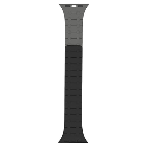 Bracelet magnétique en silicone Rixus pour Apple Watch 38 mm, 40 mm, 41 mm, noir et gris