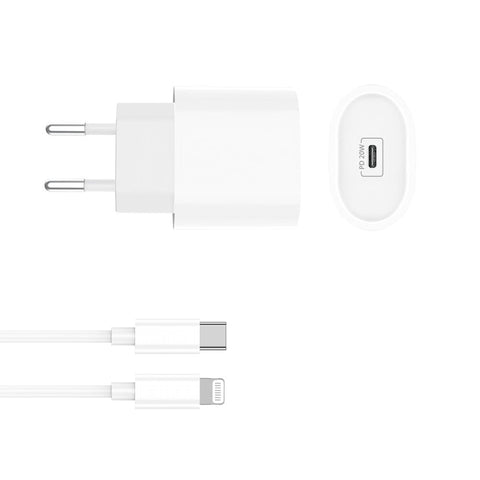 Adaptateur secteur CH2123 Câble USB-C vers Lightning 100 cm 20 W blanc