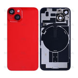 Vitre Arrière avec NFC, cadre de caméra agrandi rouge reconditionné pour Apple iPhone 14