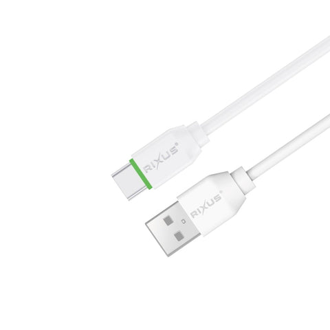 Câble Rixus RX2017AC pour synchronisation des données et recharge rapide USB vers USB-C, 3 m