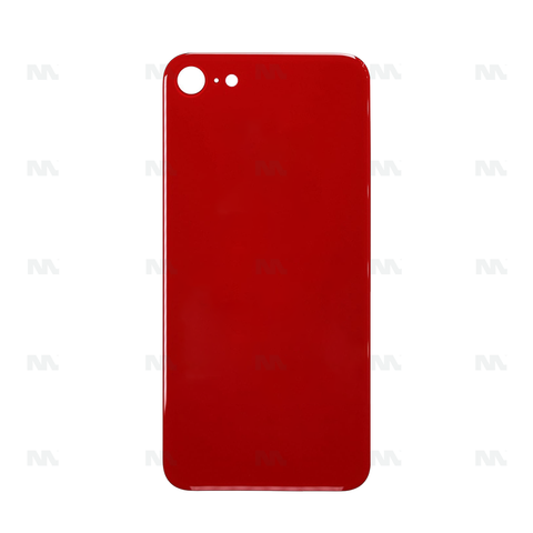 Verre arrière - cadre de caméra agrandi - Compatible pour Apple iPhone 8 - Rouge