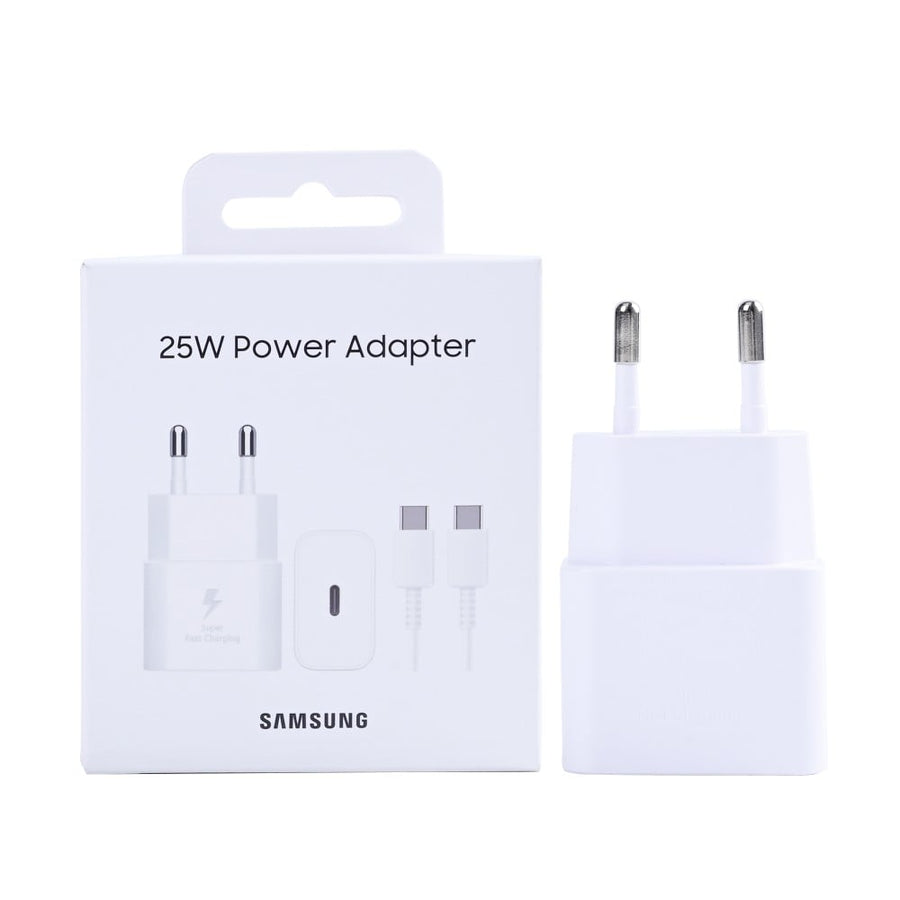 Adaptateur secteur Samsung 25W + câble USB-C Samsung EP-T2510XWEGEU - Blanc - Original