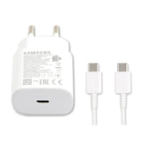 Chargeur rapide Samsung USB-C 15 W avec câble 1 m, blanc, boîte d'origine