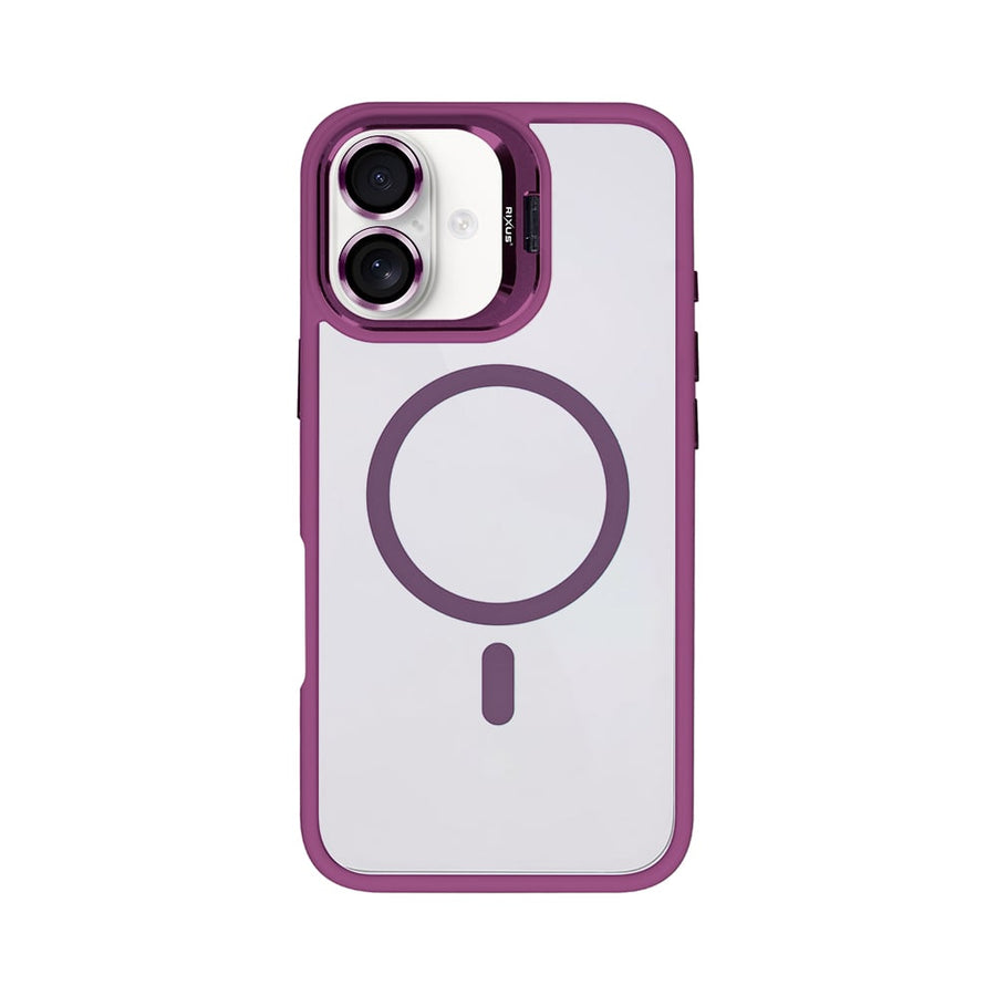 Étui Rixus Classic 03 avec MagSafe pour Apple iPhone 16 Plus rose foncé