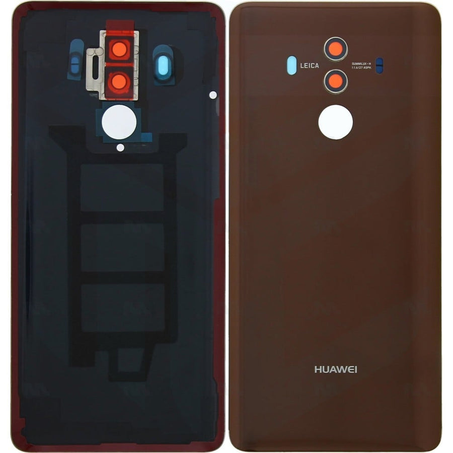 Vitre arrière pour Huawei Mate 10 Pro avec objectif, couleur marron moka, OEM
