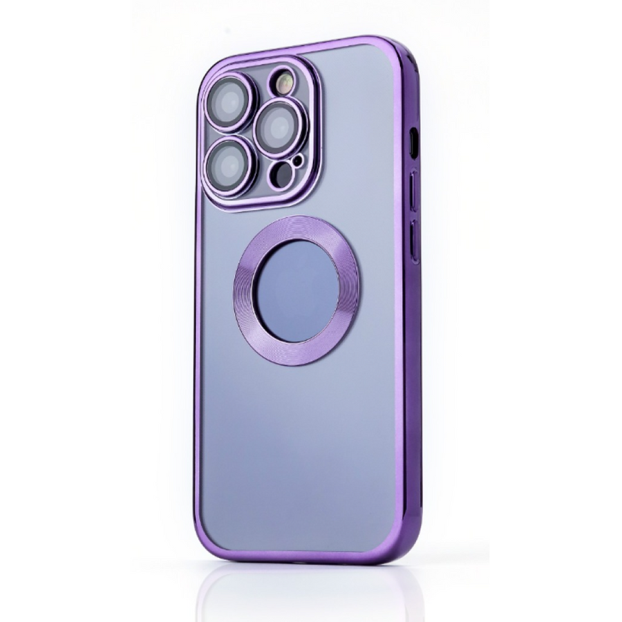 Étui TPU brillant pour iPhone 14 - Violet transparent