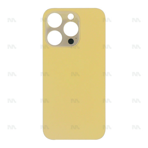 Vitre Arrière sans NFC pour Apple iPhone 14 Pro, bloc complet de caméra agrandi Compatible avec Gold