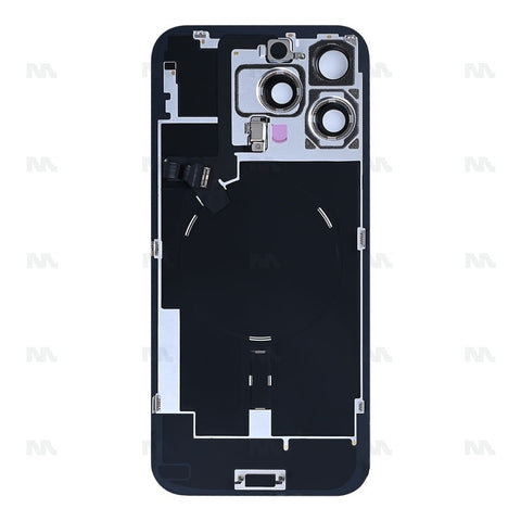 Vitre Arrière avec NFC, cadre d'appareil photo agrandi pour Apple iPhone 16 Pro Max - Titane noir reconditionné