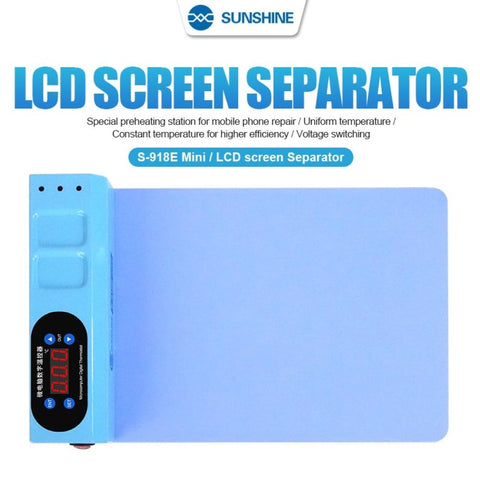 Tapis chauffant et séparateur arrière Sunshine S-918E pour réparation de téléphones et tablettes 12,9 35 x 21 cm (110 V 220 V)