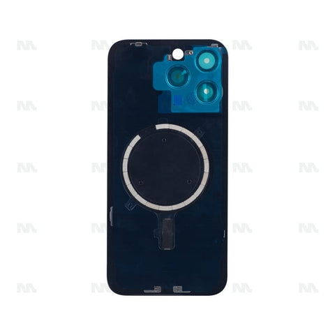 Vitre Arrière sans NFC, cadre d'appareil photo agrandi en titane naturel compatible pour Apple iPhone 15 Pro Max