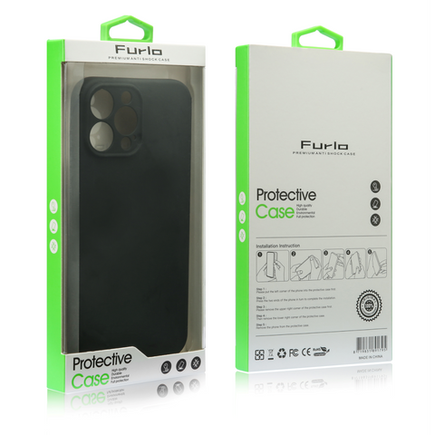 Étui protecteur mince en TPU Furlo pour iPhone 12 Mini - Noir