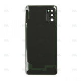 Vitre arrière pour Samsung Galaxy A41 A415F avec prisme pour objectif, couleur bleu écrasé, OEM