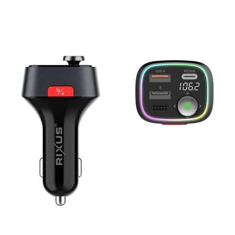 Émetteur FM Bluetooth pour voiture Rixus RXBT28 Noir