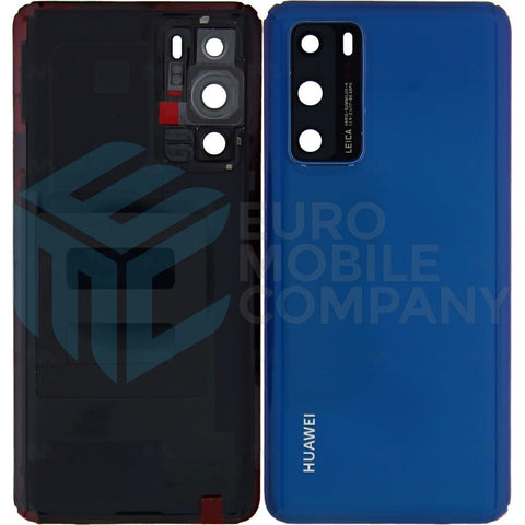Vitre arrière pour Huawei P40 avec objectif – Bleu marine – OEM
