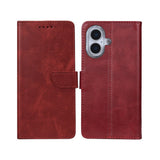 Rixus Bookcase pour Apple iPhone 17 Rouge foncé