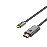 Câble USB-C vers HDMI Rixus RXHU15 Premium 4K 1,8 m gris sidéral