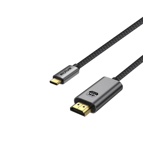 Câble USB-C vers HDMI Rixus RXHU15 Premium 4K 1,8 m gris sidéral