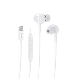 Écouteurs filaires USB-C Rixus RXHD56CW avec microphone, blancs