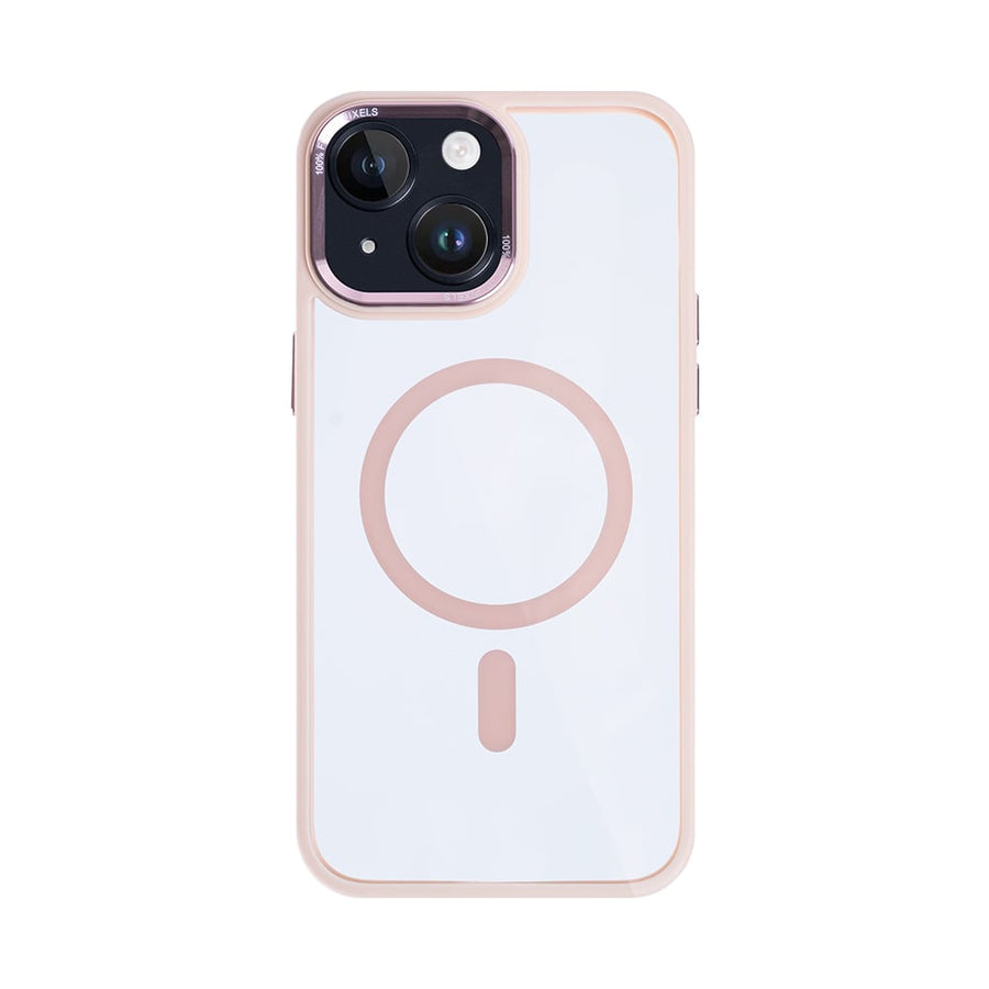 Étui Rixus Classic 04 avec MagSafe pour Apple iPhone 15 rose