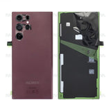 Vitre arrière pour Samsung Galaxy S22 Ultra S908B avec objectif – Bordeaux – Original