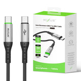 Câble USB-C vers USB-C à déconnexion automatique Rixus RXUC22C noir