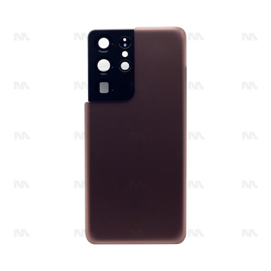 Vitre arrière pour Samsung Galaxy S21 Ultra G998B avec objectif Phantom Brown Original