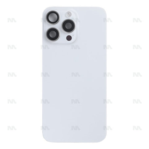 Vitre Arrière avec NFC, cadre d'appareil photo agrandi pour Apple iPhone 15 Pro Max - Titane blanc reconditionné