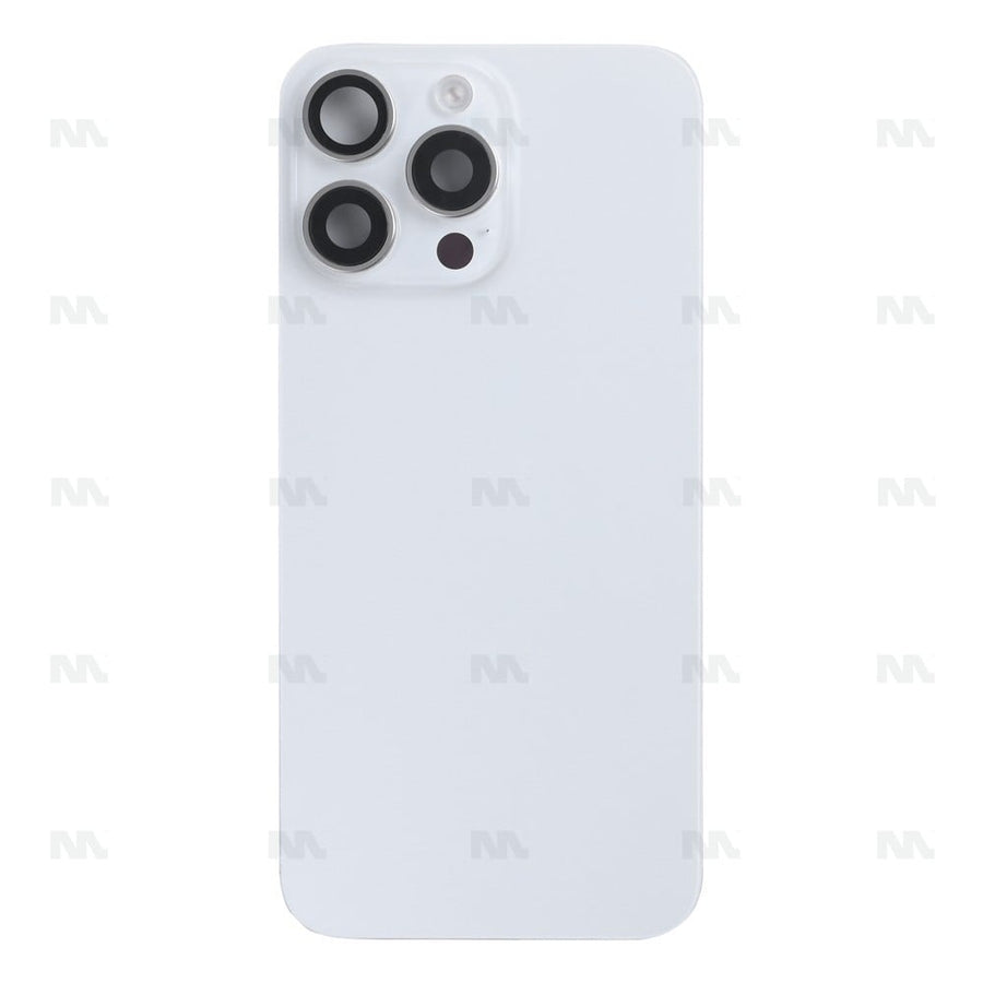 Vitre Arrière avec NFC, cadre d'appareil photo agrandi pour Apple iPhone 15 Pro Max - Titane blanc reconditionné